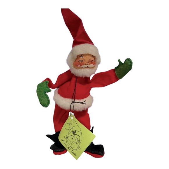 Vintage 1971 Annalee Mobilitee Santa And Mrs. Claus Christmas Dolls Holiday - Picture 3 of 16